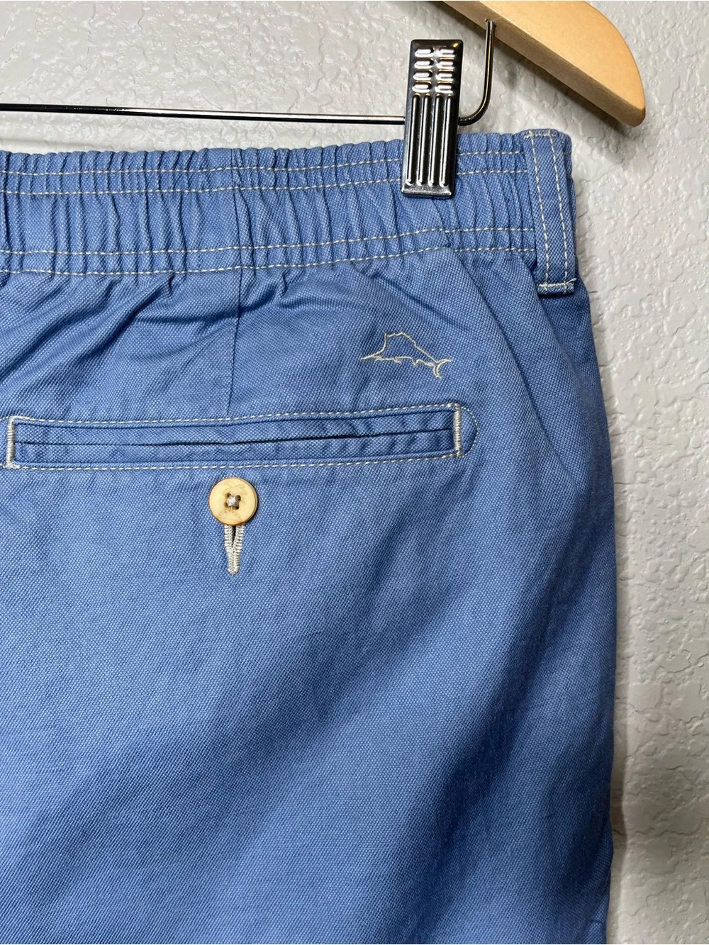 Tommy Bahama Blue Linen Cotton Blend Shorts Men’s Large Tropical Lined Casual